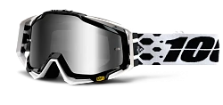 100% Racecraft Legacy/Mirror Silver Lens мотоочки, серо-черный, зеркальная серая линза