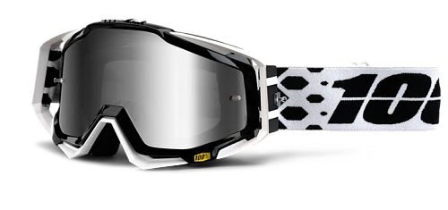 100% Racecraft Legacy/Mirror Silver Lens мотоочки, серо-черный, зеркальная серая линза