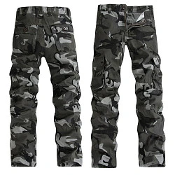 First J04 Cargo Camo мотоджинсы с кевларом, серый камуфляж