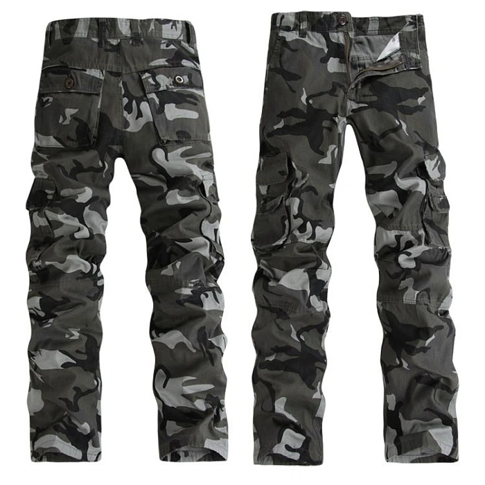 First J04 Cargo Camo мотоджинсы с кевларом, серый камуфляж