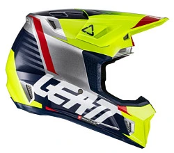 Leatt Kit Moto 7.5 V22 Lime шлем кроссовый + Velocity 4.5 мотоочки
