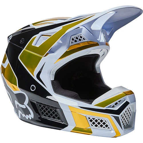 Fox Racing V3 RS 2022 Mirer White/Black шлем кроссовый