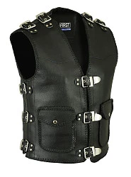 First V705 Жилет мужской с оплеткой кожа 2мм, XS-3XL