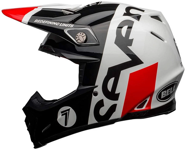 Bell Moto-9 Flex Seven Galaxy Gloss Black/White/Red шлем кроссовый