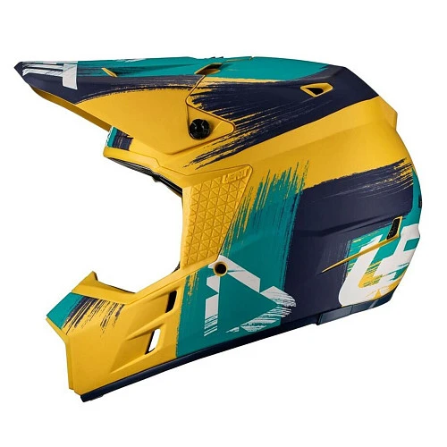 Leatt GPX 3.5 шлем кроссовый, желто-синий