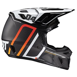Leatt Kit Moto 9.5 Carbon V25 Black/White шлем кроссовый + Velocity 6.5 мотоочки