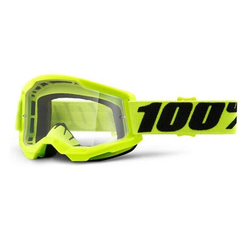 100% Strata 2 Yellow / Clear Lens мотоочки