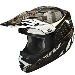 Fly Racing Trophy Lite Helmet, шлем кроссовый, черно-белый