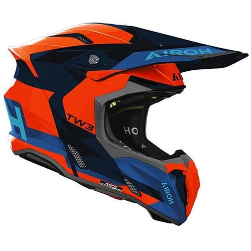 Airoh Twist 3 Fancy Orange/Blue шлем внедорожный, оранжево-синий