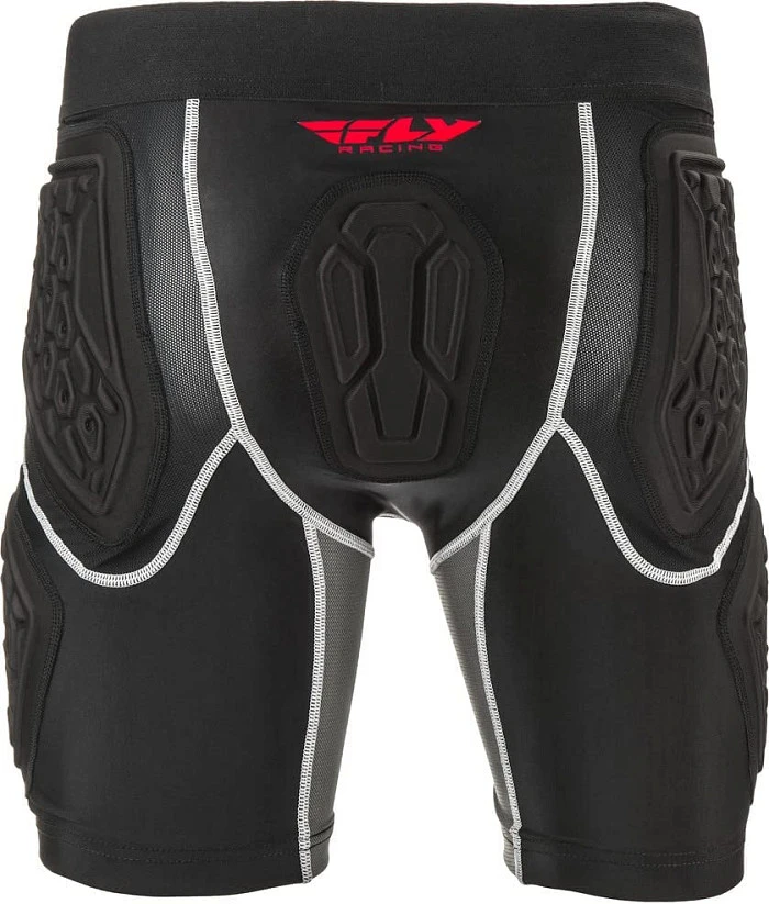 Fly Racing Barricade Compression мотошорты, черно-белый