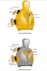 First FRH-1 Мотокуртка худи с защитой, кевлар, черный