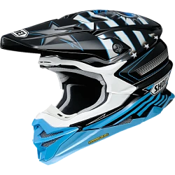 Shoei VFX-WR Grant 3 TC-2 шлем кроссовый, сине-бело-черный