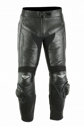 First M816 кожаные мотоштаны с защитой, черный