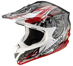 Scorpion VX-15 Air Diablo шлем кроссовый, красно-черно-белый (уценка)