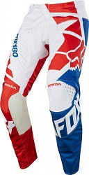 Fox Racing 180 Honda 2018 мотоштаны, бело-красно-синий