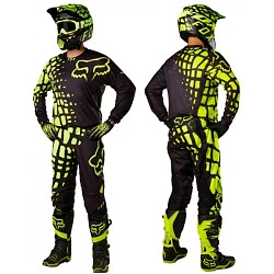 Fox Racing V3 Grav шлем кроссовый, черно-желтый