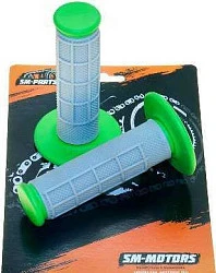 SM-Parts MX грипсы двухкомпонентные, зелено-серый