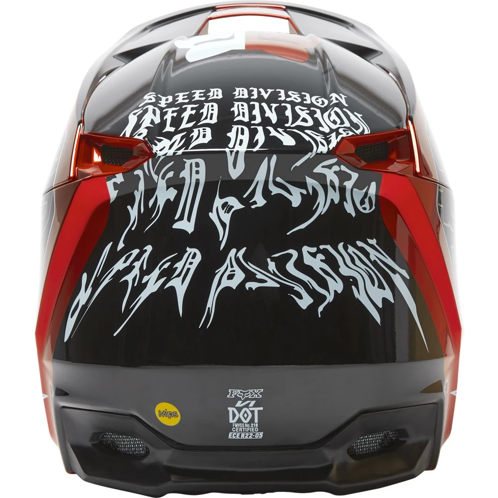 Fox Racing V1 Peril 2022 Flow Red шлем кроссовый