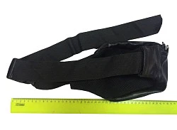 Мотокутюрье сумка на пояс, кожзам, черный