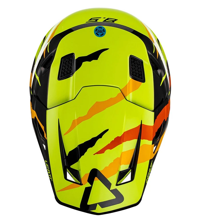 Leatt Kit Moto 8.5 V23 Citrus Tiger шлем кроссовый + Velocity 5.5 мотоочки