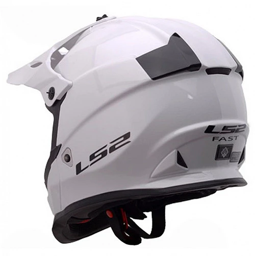 LS2 MX437 Fast Solid шлем кроссовый, белый