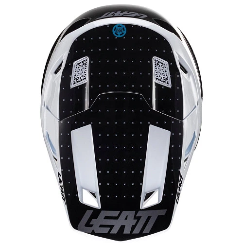 Leatt Kit Moto 8.5 V24 Black/White шлем кроссовый + Velocity 5.5 мотоочки, черно-белый