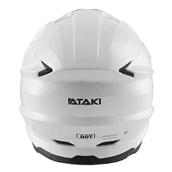 Ataki JK801A Solid шлем кроссовый, белый глянцевый