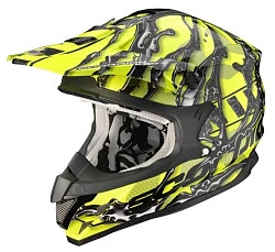 Scorpion VX-15 Air Oil шлем кроссовый, желто-черный