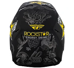 Fly Racing Elite Rockstar 2018 шлем кроссовый, черно-желтый матовый