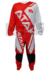 Ataki Impact мотоштаны, красно-белый