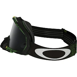 Oakley Mayhem Pro Distress мотоочки, зелено-черный, темно-серая линза