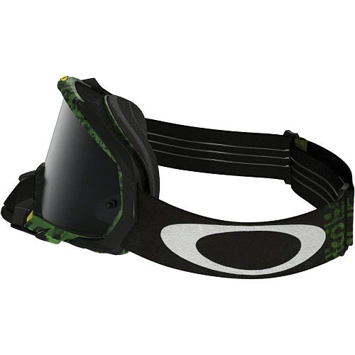 Oakley Mayhem Pro Distress мотоочки, зелено-черный, темно-серая линза