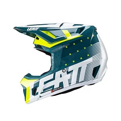 Leatt Kit Moto 7.5 V24 Acid Fuel шлем кроссовый + Velocity 4.5 мотоочки