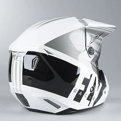 Fly Racing Kinetic K220 2020 шлем кроссовый, бело-серо-черный