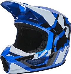 Fox Racing V1 Lux 2022 Blue шлем кроссовый