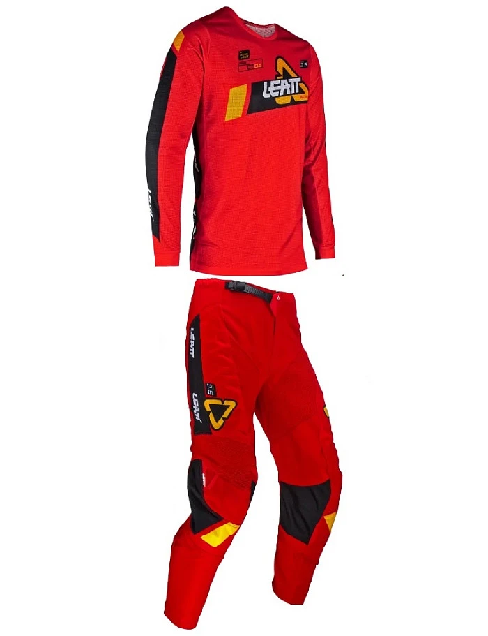 Leatt 3.5 Ride Kit Mini 2024 Red комплект детский, мотоштаны + джерси, красный