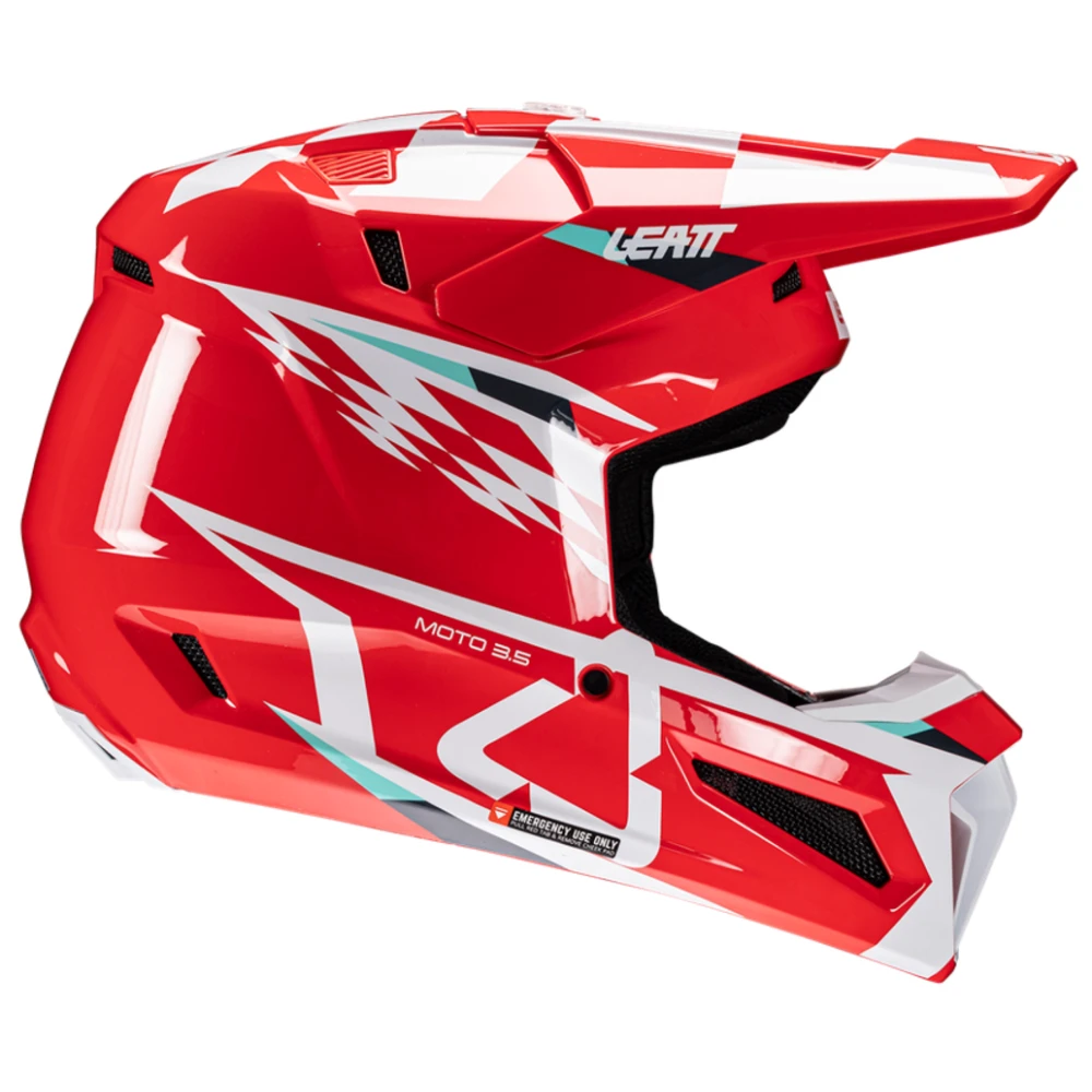 Leatt Kit Moto 3.5 V25 Red шлем кроссовый + Vizion 3.5 мотоочки, красный