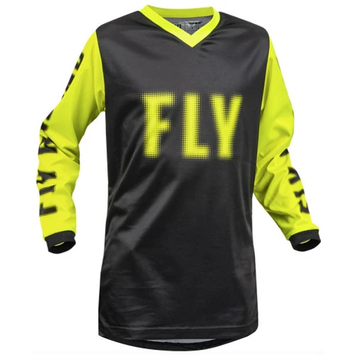 Fly Racing F-16 2023 Black/Hi-Vis джерси подростковая, черно-желтый