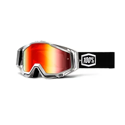 100% Racecraft Moto Terminator-Mirror мотоочки, черно-белые