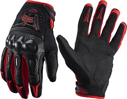 Fox Bomber мотоперчатки с защитой, черно-красный