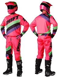 Shift Racing White Tarmac 2017 шлем кроссовый, черно-розовый