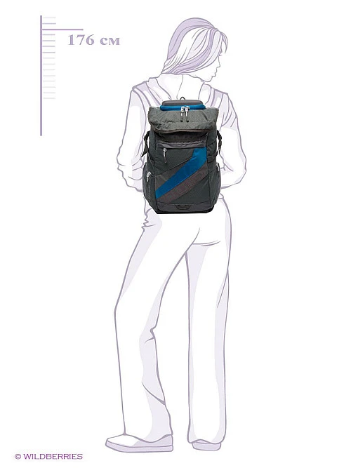OGIO X-Train Pack Grey/Electric рюкзак, серо-голубой