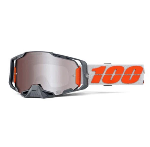100% Armega Hiper Silver / Mirror Silver Lens мотоочки, серебристая зеркальная линза