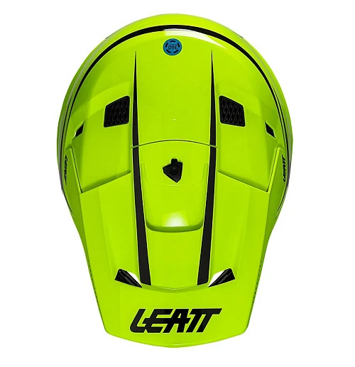 Leatt Kit Moto 3.5 Jr V26 Neon Yellow шлем подростковый + Vizion 2.5s мотоочки, желтый