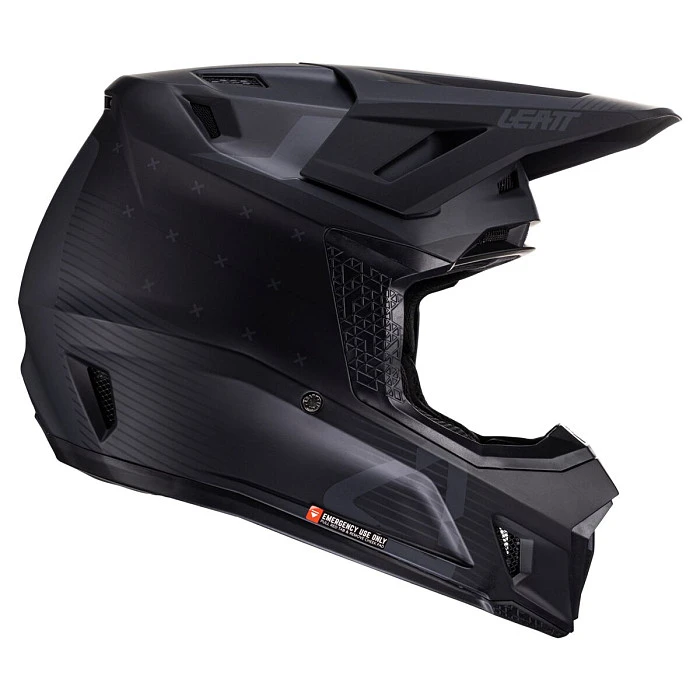 Leatt Kit Moto 7.5 V25 Stealth шлем кроссовый + Velocity 4.5 мотоочки