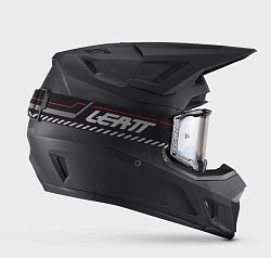 Leatt Kit Moto 7.5 V27 Stealth Black шлем кроссовый + Velocity 4.5 мотоочки, черный