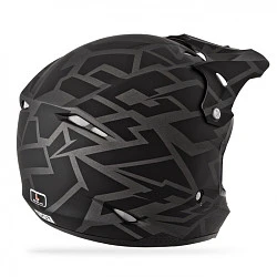 Fly Racing Kinetic Block Out шлем кроссовый, черно-серый матовый