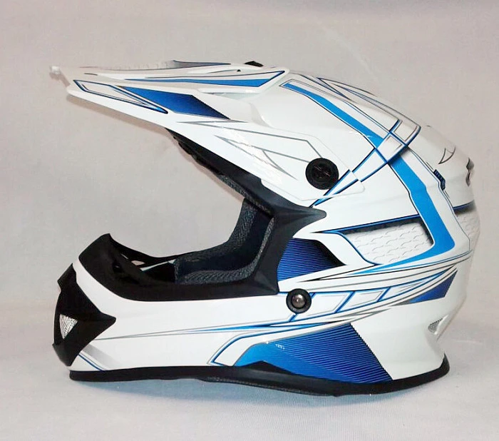 Ataki SC-15 Rift шлем кроссовый детский, бело-синий