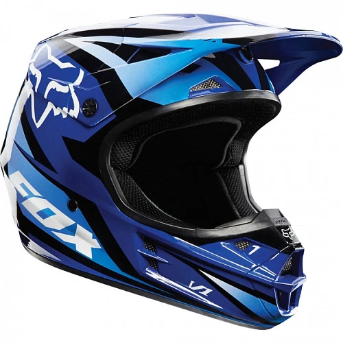 Fox Racing V1 Race ECE шлем кроссовый, синий