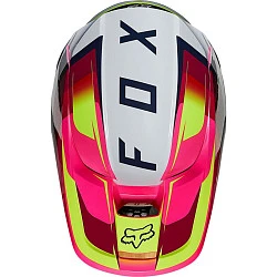 Fox Racing V1 Tro Flow Yellow шлем кроссовый